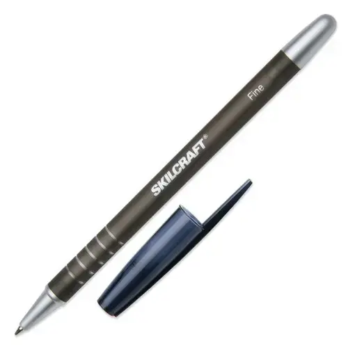RUBBERIZED/REFILLABLE BALLPNT PEN - FINE POINT - BLACK INK